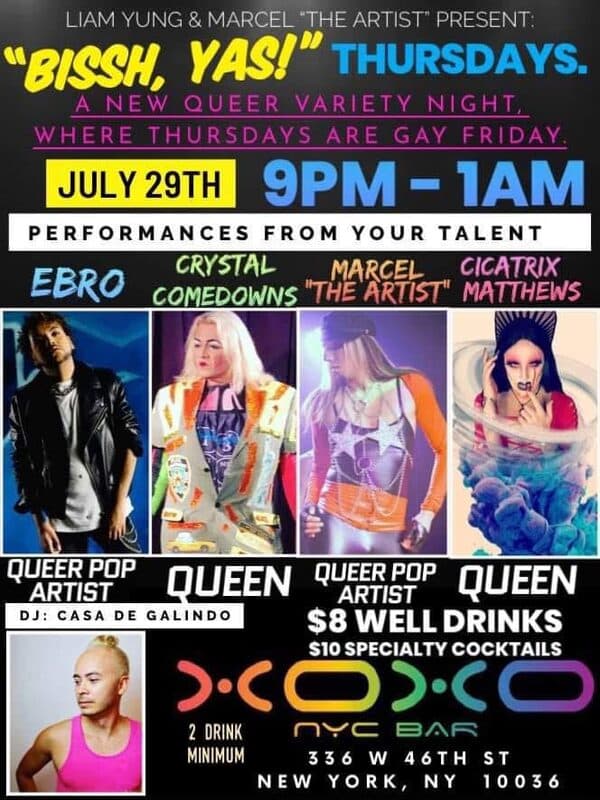 BISSH, YAS! Thursdays — Queer Variety flyer