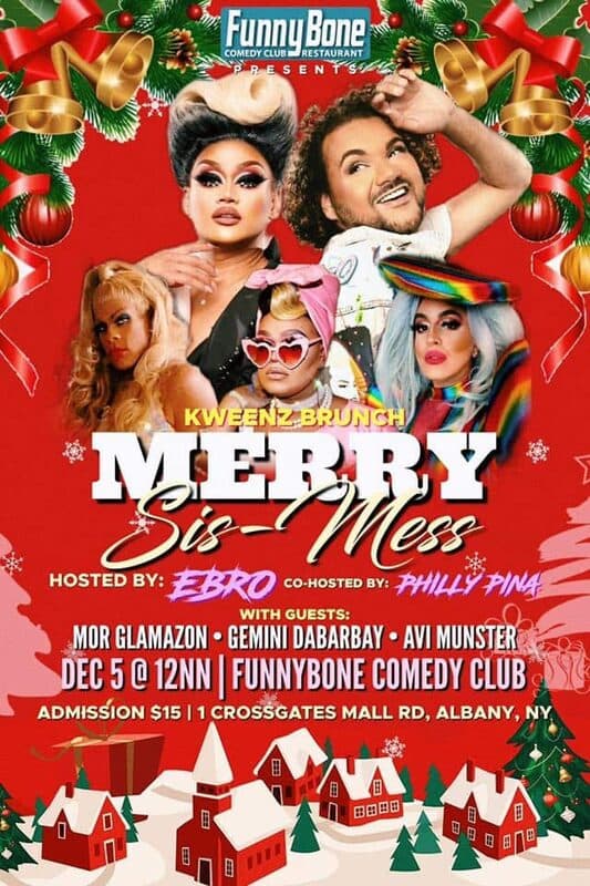 Kweenz Brunch — Merry Sis-Mess flyer