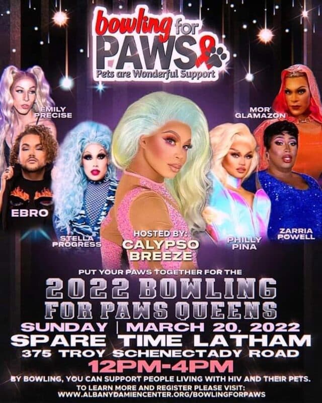 Bowling for PAWS — HIV/AIDS Benefit flyer