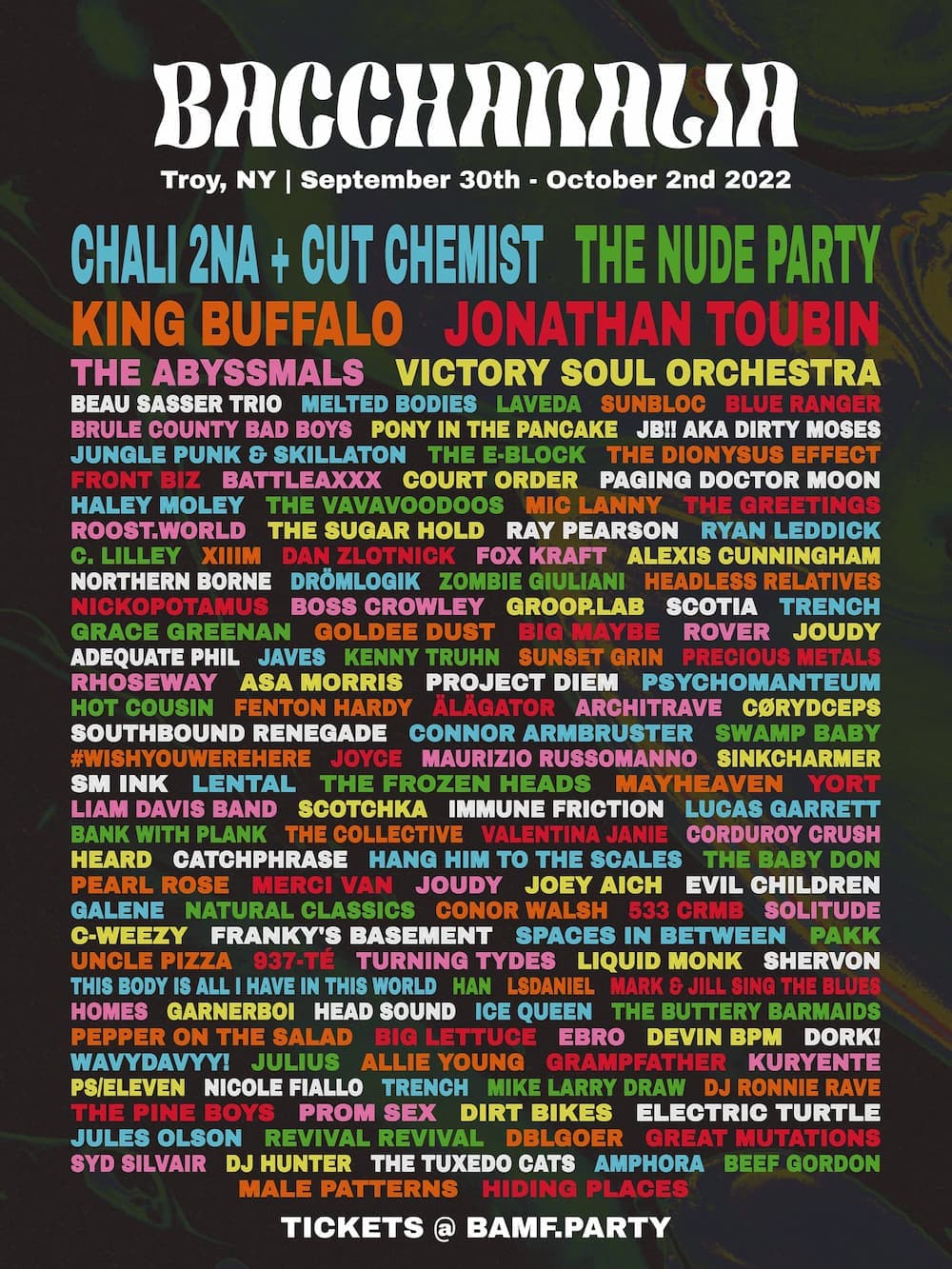 Bacchanalia Festival flyer