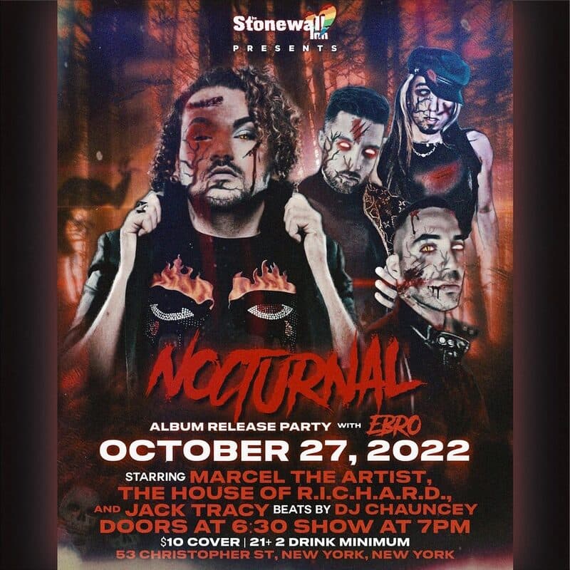 NOCTURNAL — Album Release Party flyer