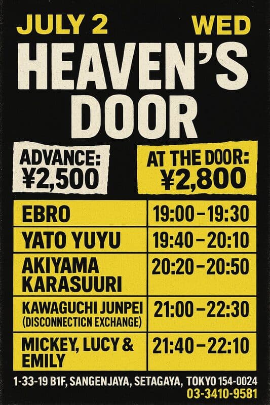 Heaven's Door flyer