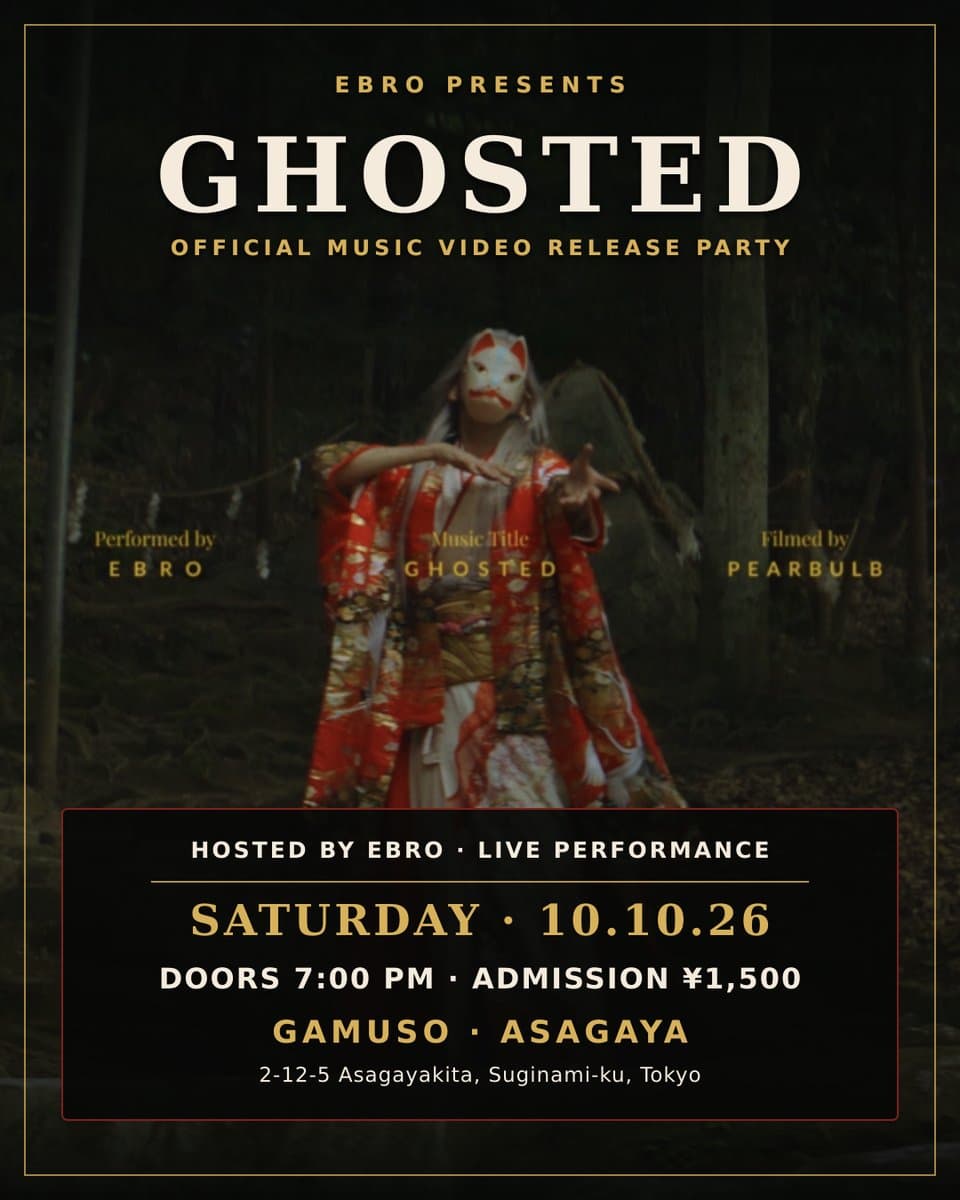 Ghosted — Official Music Video Release Party — show flyer