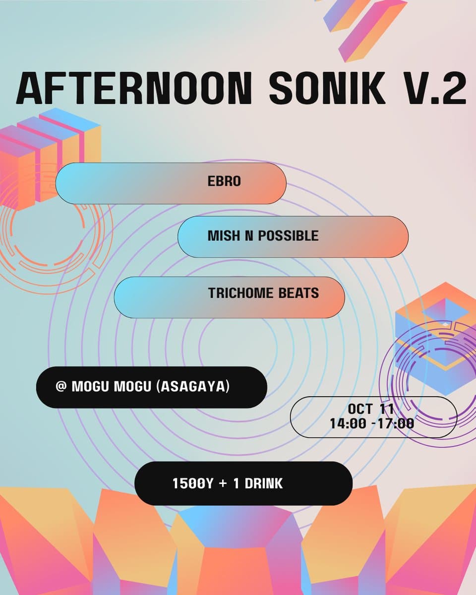 Afternoon Sonik V.2 — show flyer